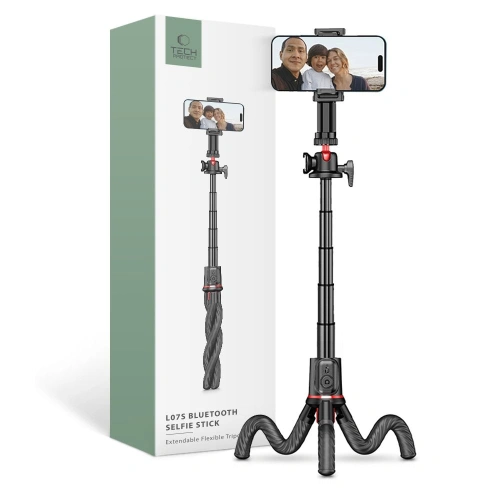 Kup Kijek Tech-Protect L07s Bluetooth Selfie Stick Flexibilní Stativ Černý - THP2685 - {ean13} - Sklep Home Screen
