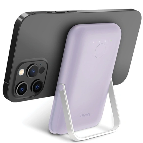 Kup Powerbank mágneses UNIQ Hoveo 5000mAh USB-C 20W PD Gyors töltés Vezeték nélküli Magnetic lila/lilac levendula - UNIQ1116 - {ean13} - Sklep Home Screen