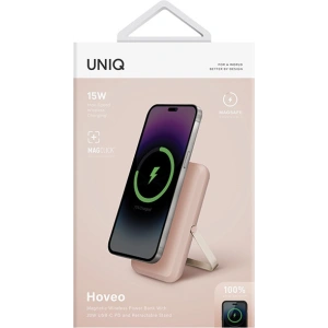 Kup Powerbank magnetický UNIQ Hoveo 5000mAh USB-C 20W PD Rychlé nabíjení Bezdrátové Magnetic růžový/blush pink - UNIQ1118 - {ean13} - Sklep Home Screen