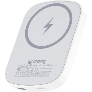Buy Crong MagSpot magnetic powerbank MagSafe 5000mAh USB-C 20W PD white - CRG702 - {ean13} - Home Screen Store Europe