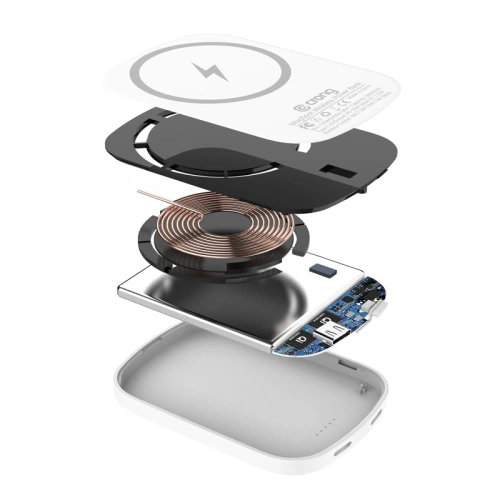 Kup Magnetische Powerbank Crong MagSpot Power Bank MagSafe 5000mAh USB-C 20W PD weiß - CRG702 - {ean13} - Sklep Home Screen