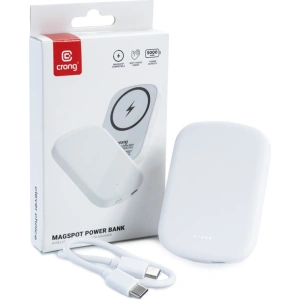 Buy Crong MagSpot magnetic powerbank MagSafe 5000mAh USB-C 20W PD white - CRG702 - {ean13} - Home Screen Store Europe