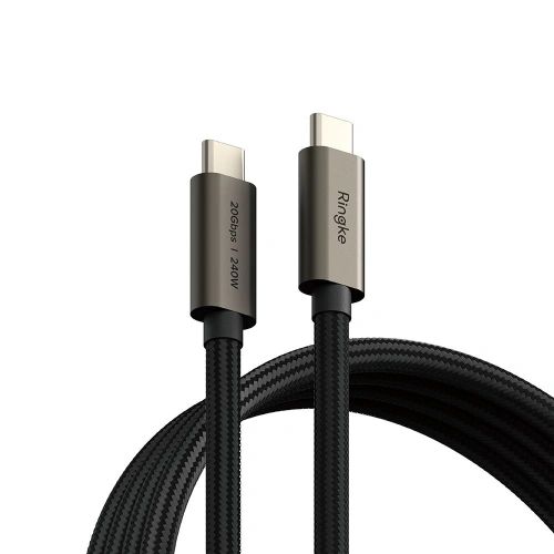 Kup Kábel Ringke USB-C / USB-C 3.2 Gen 2x2 PD 240W 100cm Fekete - RGK1950 - {ean13} - Sklep Home Screen