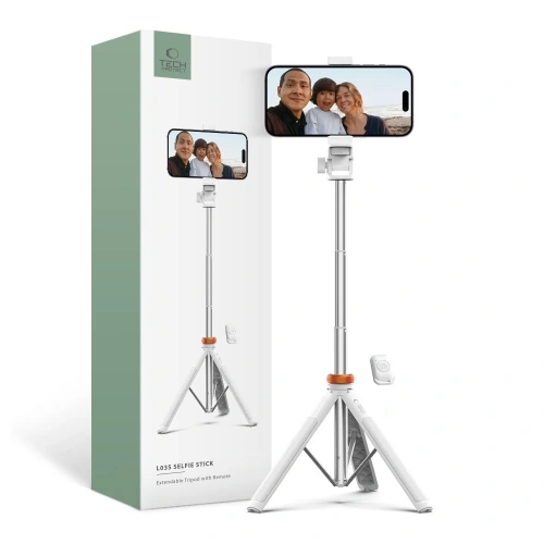 Kup Kijek selfie Tech-Protect L03s Bluetooth Selfie Stick Tripod Alb - THP2686 - {ean13} - Sklep Home Screen