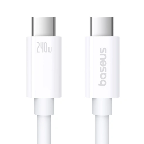 Kup Cablul Baseus USB-C / USB-C PD 8K 60Hz 240W 1m alb - BSU4852 - {ean13} - Sklep Home Screen