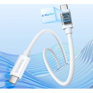 Buy Baseus USB-C / USB-C cable PD 8K 60Hz 240W 1m white - BSU4852 - {ean13} - Home Screen Store Europe