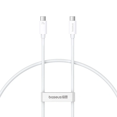 Kup Cablul Baseus USB-C / USB-C PD 8K 60Hz 240W 1m alb - BSU4852 - {ean13} - Sklep Home Screen