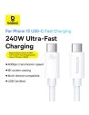 Kup Cablul Baseus USB-C / USB-C PD 8K 60Hz 240W 1m alb - BSU4852 - {ean13} - Sklep Home Screen