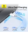 Kup Cablul Baseus USB-C / USB-C PD 8K 60Hz 240W 1m alb - BSU4852 - {ean13} - Sklep Home Screen