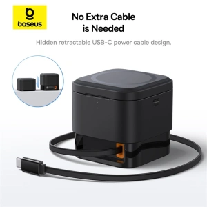 Kup Ładowarka bezprzewodowa Baseus BS-W531 USB-C 2w1 MagSafe / Qi 20W czarna - BSU4853 - {ean13} - Sklep Home Screen