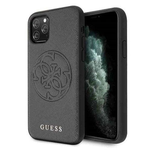 Kup Etui Guess GUHCN58RSSASBK Apple iPhone 11 Pro negru/black hard case Saffiano 4G Circle Logo - GUE183BLK - {ean13} - Sklep Home Screen
