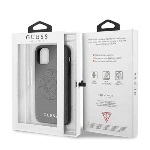 Kup Guess Apple Tasche GUHCN58RSSASBK iPhone 11 Pro schwarz/schwarz Hartschale Saffiano 4G Circle Logo - GUE183BLK - {ean13} - Sklep Home Screen