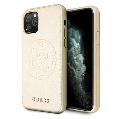 Kup Etui Guess GUHCN58RSSASGO Apple iPhone 11 Pro cauciuc auriu/gold hard case Saffiano 4G Circle Logo - GUE184GLD - {ean13} - Sklep Home Screen