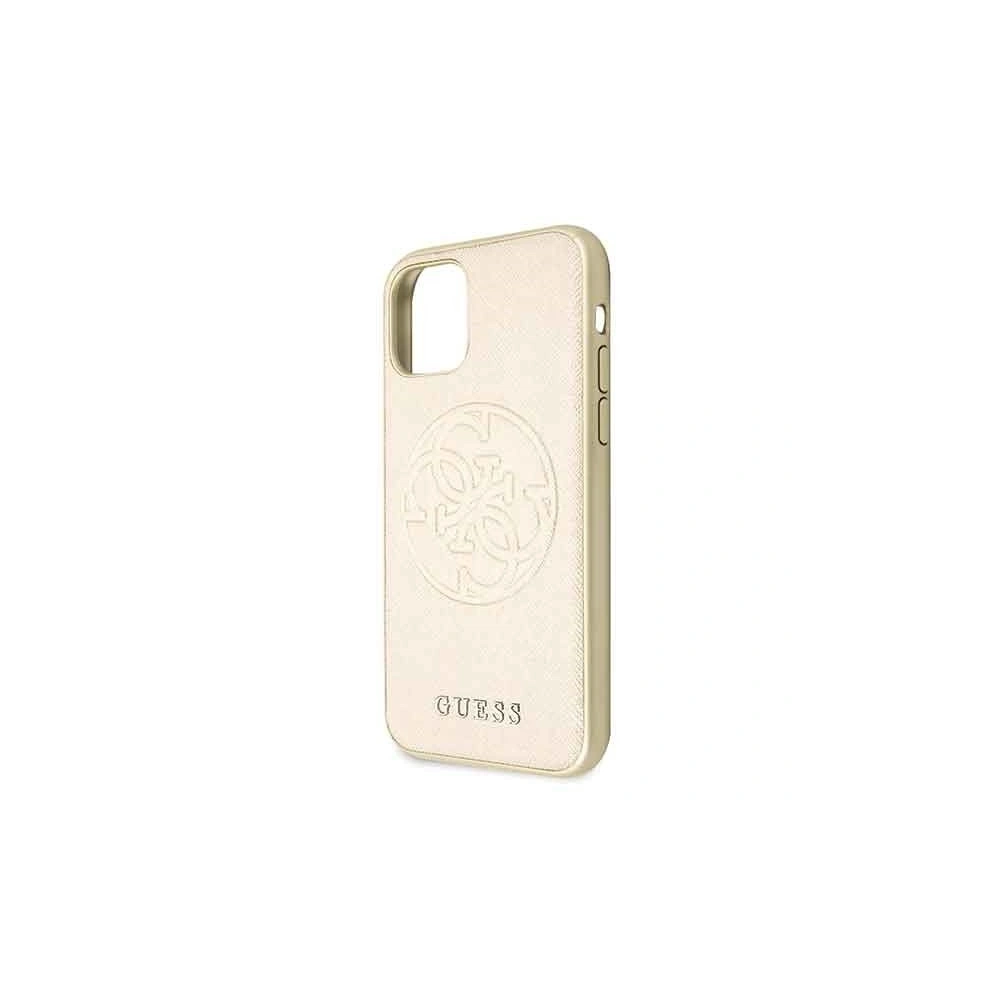 Etui Guess GUHCN58RSSASGO Apple iPhone 11 Pro złoty/gold hard case Saffiano 4G Circle Logo