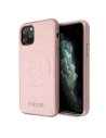 Etui Guess GUHCN58RSSASRG Apple iPhone 11 Pro růžový/pink tvrdý kryt Saffiano 4G Circle Logo