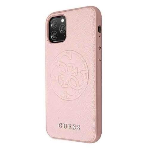 Kup Etui Guess GUHCN58RSSASRG Apple iPhone 11 Pro roz/gri hard case Saffiano 4G Circle Logo - GUE185PNK - {ean13} - Sklep Home Screen