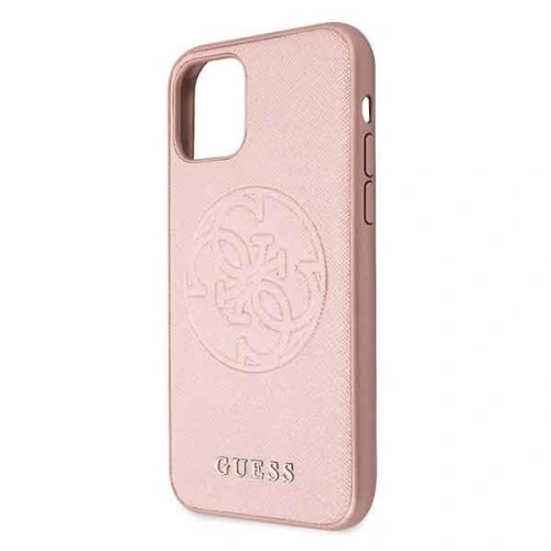 Kup Etui Guess GUHCN58RSSASRG Apple iPhone 11 Pro roz/gri hard case Saffiano 4G Circle Logo - GUE185PNK - {ean13} - Sklep Home Screen