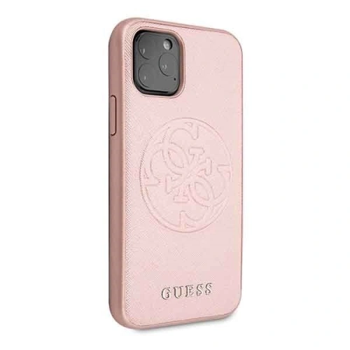 Kup Etui Guess GUHCN58RSSASRG Apple iPhone 11 Pro roz/gri hard case Saffiano 4G Circle Logo - GUE185PNK - {ean13} - Sklep Home Screen