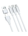 Kup Kabel 3MK Hyper 3w1 USB-A - USB-C / USB-C, microUSB, Lightning 1.5m Bílý/White - 3MK5800 - {ean13} - Sklep Home Screen