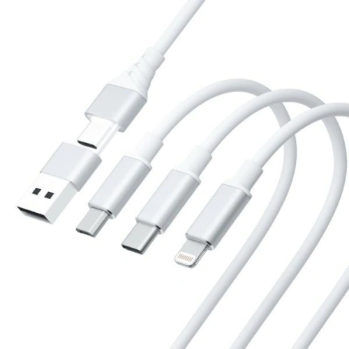 Kup Kabel 3MK Hyper 3w1 USB-A - USB-C / USB-C, microUSB, Lightning 1.5m Bílý/White - 3MK5800 - {ean13} - Sklep Home Screen