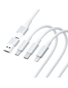 Kup Kabel 3MK Hyper 3w1 USB-A - USB-C / USB-C, microUSB, Lightning 1.5m Biały/White - 3MK5800 - {ean13} - Sklep Home Screen