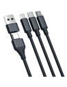 Kup Kábel 3MK Hyper 3w1 USB-A - USB-C / USB-C, microUSB, Lightning 1.5m Fekete/Black - 3MK5801 - {ean13} - Sklep Home Screen