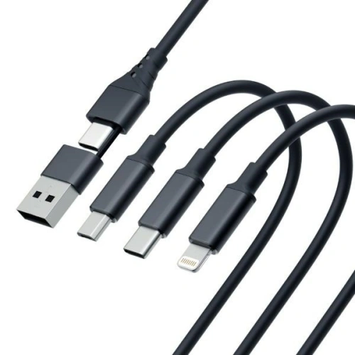 Kup Kábel 3MK Hyper 3w1 USB-A - USB-C / USB-C, microUSB, Lightning 1.5m Fekete/Black - 3MK5801 - {ean13} - Sklep Home Screen