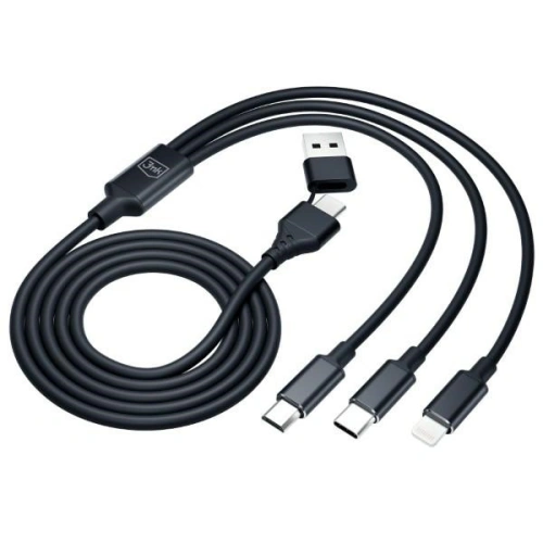 Buy 3MK cable Hyper 3w1 USB-A - USB-C / USB-C, microUSB, Lightning 1.5m black - 3MK5801 - {ean13} - Home Screen Store Europe