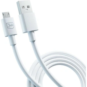 Kabel 3MK Hyper USB-A / microUSB 1.2m 5V 2.4A Bílý/White