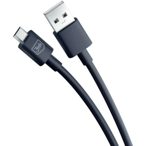 Kabel 3MK Hyper USB-A / microUSB 1.2m 5V 2.4A Czarny/Black