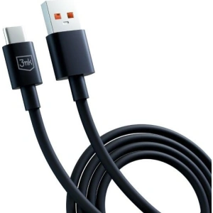 Kabel 3MK Hyper USB-A / USB-C 1.2m 5A Czarny/Black