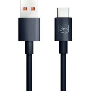 Kabel 3MK Hyper USB-A / USB-C 1.2m 5A Černý/Black