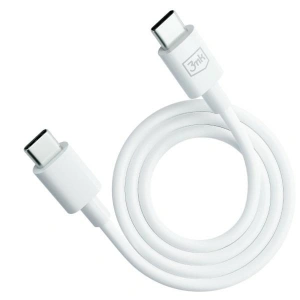 Kabel 3MK Hyper USB-C / USB-C 100W 1.2m Bílý/White