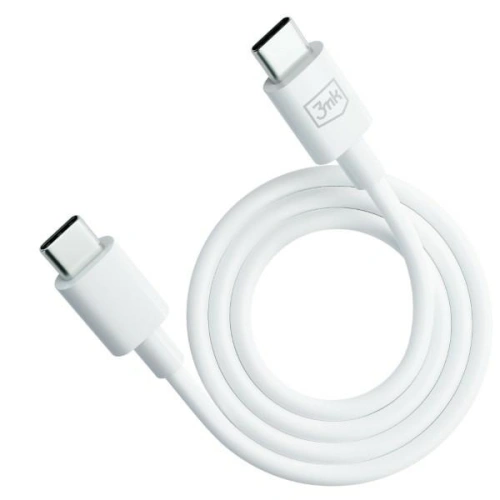 Kup Cablul 3MK Hyper USB-C / USB-C 100W 1.2m Alb/White - 3MK5807 - {ean13} - Sklep Home Screen