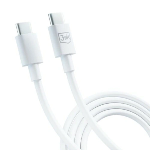 Kup Cablul 3MK Hyper USB-C / USB-C 100W 1.2m Alb/White - 3MK5807 - {ean13} - Sklep Home Screen