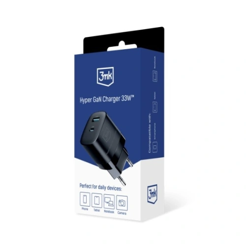 Kup Nabíječka 3MK Hyper GaN Charger USB-A 18W, USB-C 33W Černá/Black - 3MK5809 - {ean13} - Sklep Home Screen