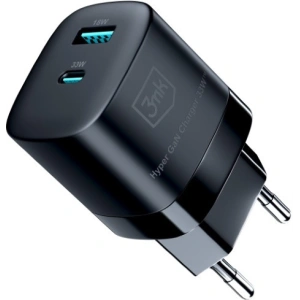 Kup Încărcătorul de rețea 3MK Hyper GaN Charger USB-A 18W, USB-C 33W Negru/Black - 3MK5809 - {ean13} - Sklep Home Screen