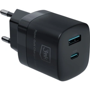 Kup Încărcătorul de rețea 3MK Hyper GaN Charger USB-A 18W, USB-C 33W Negru/Black - 3MK5809 - {ean13} - Sklep Home Screen