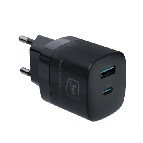 Kup Nabíječka 3MK Hyper GaN Charger USB-A 18W, USB-C 33W Černá/Black - 3MK5809 - {ean13} - Sklep Home Screen