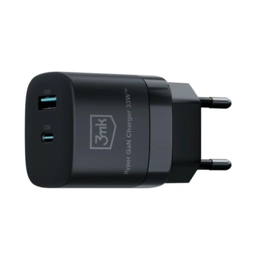 Kup Nabíječka 3MK Hyper GaN Charger USB-A 18W, USB-C 33W Černá/Black - 3MK5809 - {ean13} - Sklep Home Screen