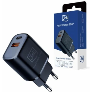 Kup Netzteil 3MK Hyper Charger USB-A, USB-C 20W PD QC schwarz/black - 3MK5810 - {ean13} - Sklep Home Screen