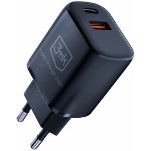 Kup Încărcător de rețea 3MK Hyper Charger USB-A, USB-C 20W PD QC negru/black - 3MK5810 - {ean13} - Sklep Home Screen