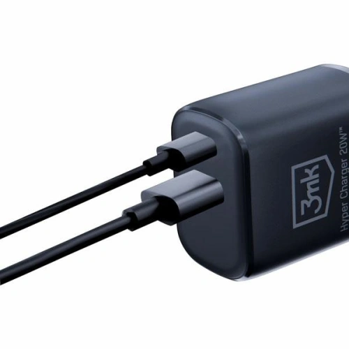 Kup Ładowarka sieciowa 3MK Hyper Charger USB-A, USB-C 20W PD QC czarna/black - 3MK5810 - {ean13} - Sklep Home Screen