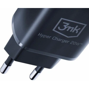 Kup Încărcător de rețea 3MK Hyper Charger USB-A, USB-C 20W PD QC negru/black - 3MK5810 - {ean13} - Sklep Home Screen