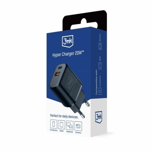 Kup Nabíječka do sítě 3MK Hyper Charger USB-A, USB-C 20W PD QC černá/black - 3MK5810 - {ean13} - Sklep Home Screen