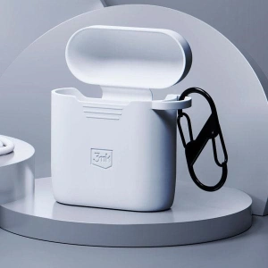 Kup Etui 3MK Silicon Case Apple AirPods 2 + karabińczyk białe/white - 3MK5811 - {ean13} - Sklep Home Screen