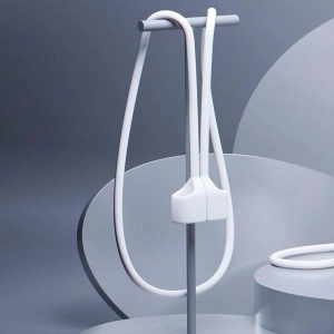 Etui 3MK silikonový kryt Apple AirPods 2 + karabina bílá/white