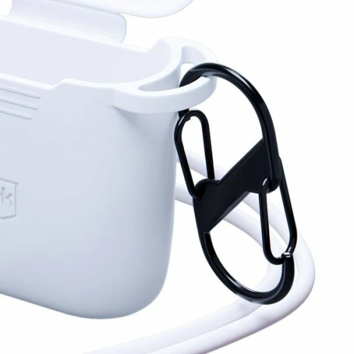 Kup Etui 3MK Silicon Case Apple AirPods 2 + karabińczyk białe/white - 3MK5811 - {ean13} - Sklep Home Screen