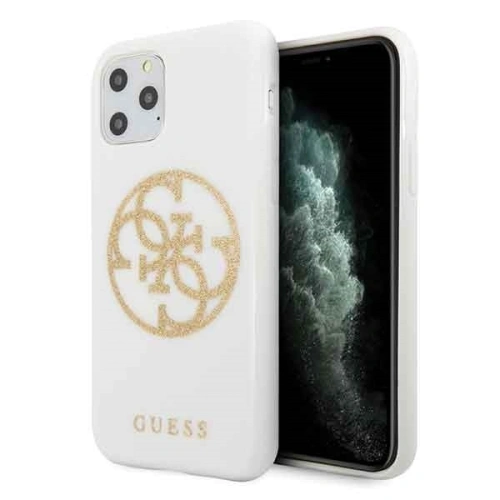 Kup Guess Apple Tasche GUHCN58TPUWHGLG iPhone 11 Pro weiß/weiß Hartschale Glitter 4G Circle Logo - GUE190WHT - {ean13} - Sklep Home Screen