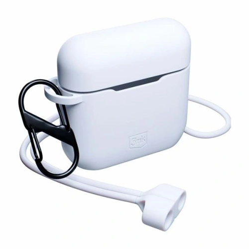 Kup Etui 3MK Silicon Case Apple AirPods 3 + karabiner fehér/white - 3MK5812 - {ean13} - Sklep Home Screen